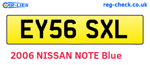 EY56SXL are the vehicle registration plates.