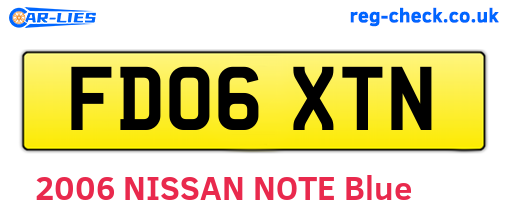 FD06XTN are the vehicle registration plates.
