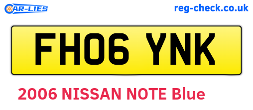 FH06YNK are the vehicle registration plates.
