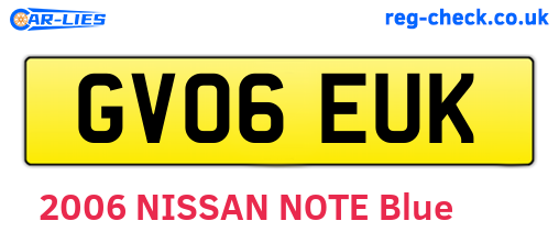 GV06EUK are the vehicle registration plates.