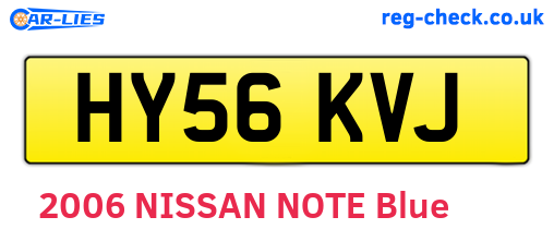 HY56KVJ are the vehicle registration plates.