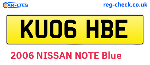 KU06HBE are the vehicle registration plates.