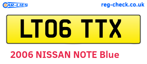 LT06TTX are the vehicle registration plates.