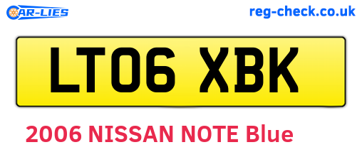 LT06XBK are the vehicle registration plates.