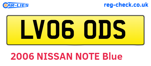 LV06ODS are the vehicle registration plates.