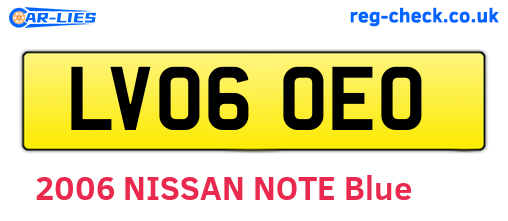LV06OEO are the vehicle registration plates.