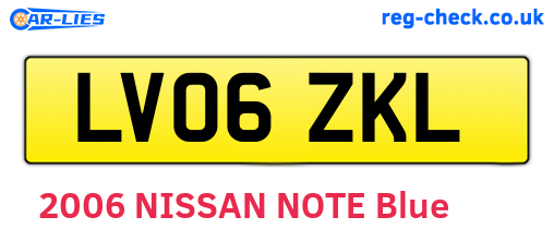 LV06ZKL are the vehicle registration plates.