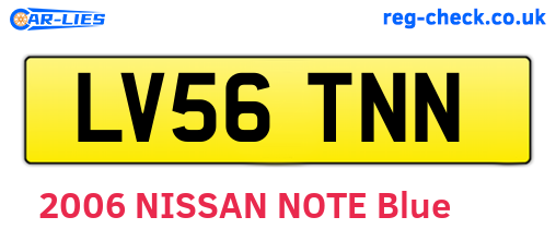 LV56TNN are the vehicle registration plates.