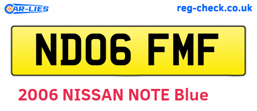 ND06FMF are the vehicle registration plates.