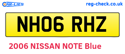 NH06RHZ are the vehicle registration plates.