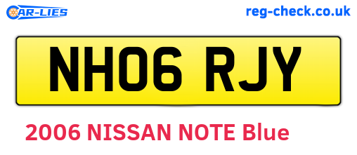 NH06RJY are the vehicle registration plates.