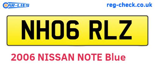 NH06RLZ are the vehicle registration plates.