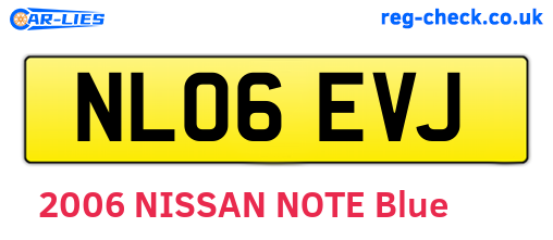 NL06EVJ are the vehicle registration plates.