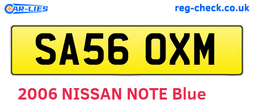 SA56OXM are the vehicle registration plates.