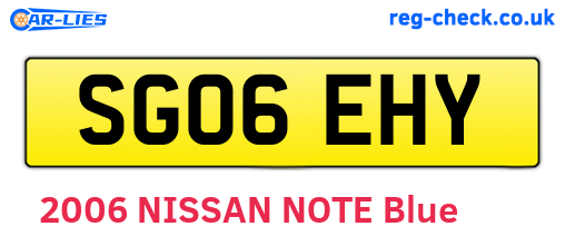 SG06EHY are the vehicle registration plates.