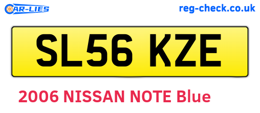 SL56KZE are the vehicle registration plates.