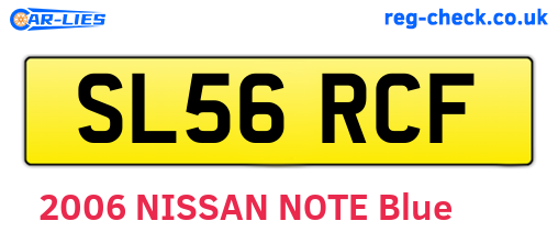 SL56RCF are the vehicle registration plates.