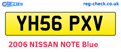 YH56PXV are the vehicle registration plates.