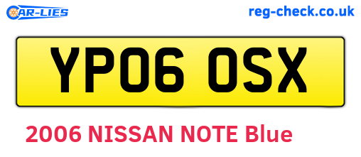 YP06OSX are the vehicle registration plates.