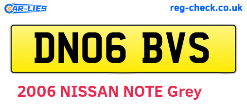 DN06BVS are the vehicle registration plates.
