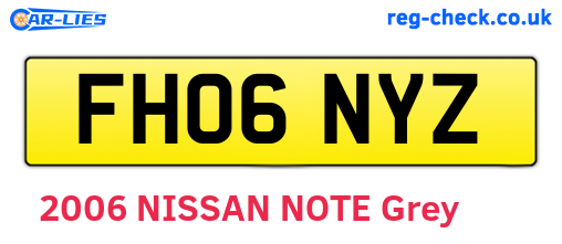 FH06NYZ are the vehicle registration plates.