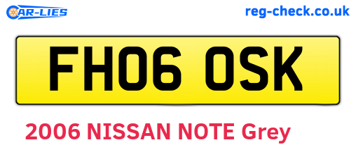 FH06OSK are the vehicle registration plates.