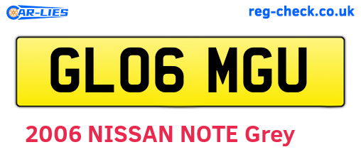 GL06MGU are the vehicle registration plates.