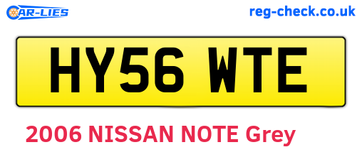 HY56WTE are the vehicle registration plates.