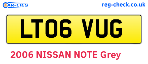 LT06VUG are the vehicle registration plates.