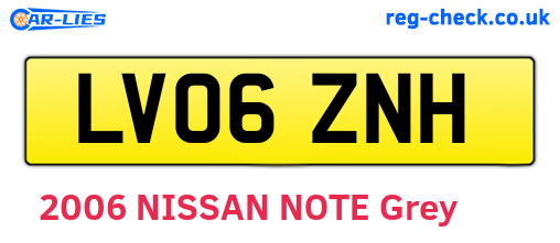 LV06ZNH are the vehicle registration plates.