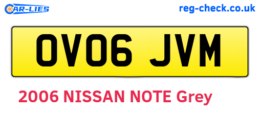 OV06JVM are the vehicle registration plates.