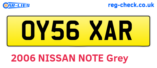 OY56XAR are the vehicle registration plates.