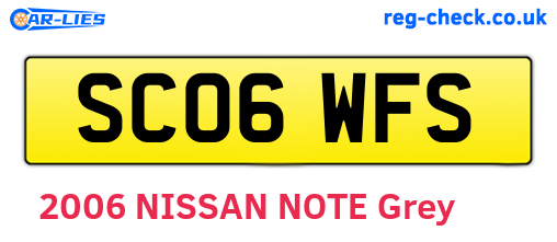 SC06WFS are the vehicle registration plates.