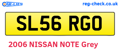 SL56RGO are the vehicle registration plates.