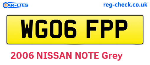 WG06FPP are the vehicle registration plates.