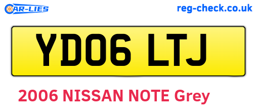 YD06LTJ are the vehicle registration plates.