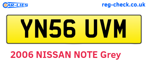 YN56UVM are the vehicle registration plates.