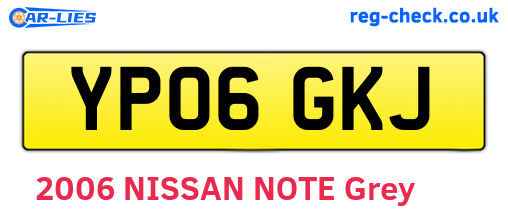 YP06GKJ are the vehicle registration plates.