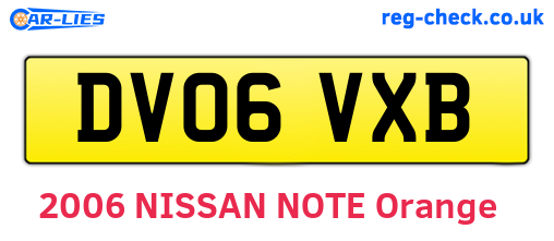 DV06VXB are the vehicle registration plates.