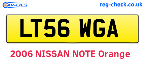 LT56WGA are the vehicle registration plates.