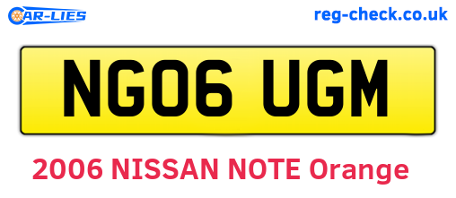NG06UGM are the vehicle registration plates.