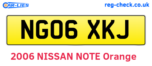 NG06XKJ are the vehicle registration plates.
