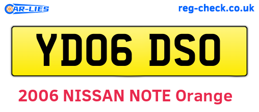 YD06DSO are the vehicle registration plates.