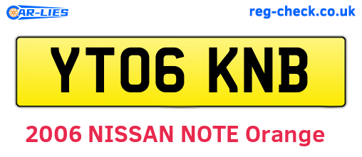 YT06KNB are the vehicle registration plates.