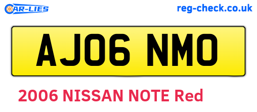 AJ06NMO are the vehicle registration plates.