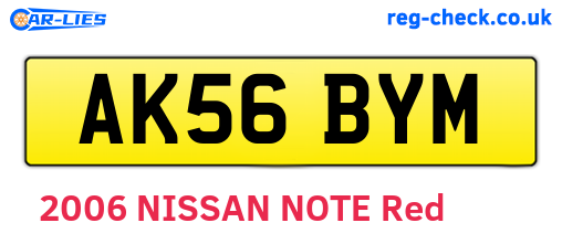 AK56BYM are the vehicle registration plates.