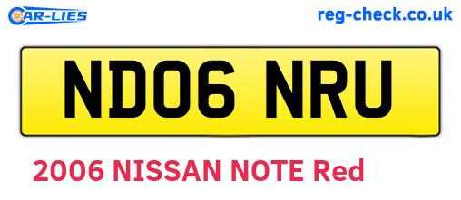 ND06NRU are the vehicle registration plates.