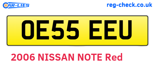 OE55EEU are the vehicle registration plates.