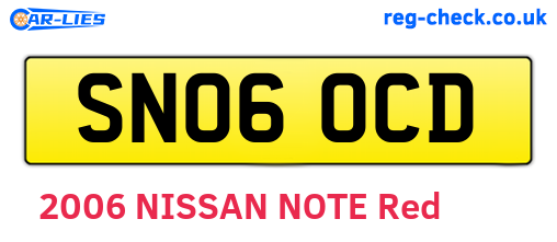 SN06OCD are the vehicle registration plates.