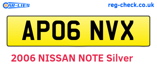 AP06NVX are the vehicle registration plates.